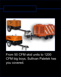From 50 CFM skid units to 1200  CFM big boys, Sullivan Paletek has  you covered.